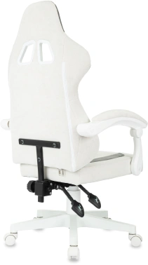 Кресло игровое Knight Wolf WH, обивка: ткань, цвет: молочный/серый (KNIGHT WOLF WH WG)