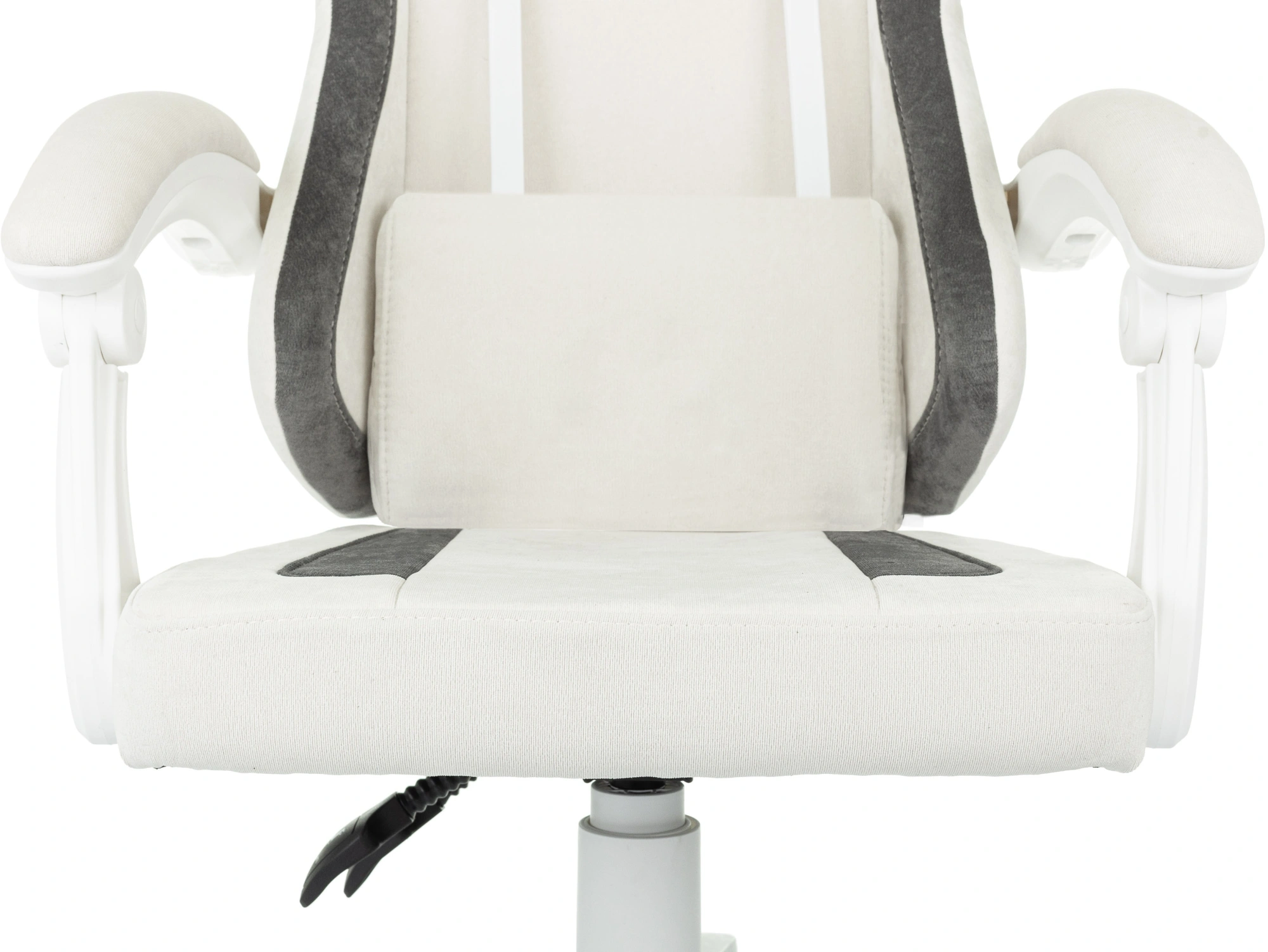 Кресло игровое Knight Wolf WH, обивка: ткань, цвет: молочный/серый (KNIGHT WOLF WH WG) от магазина Buro.store
