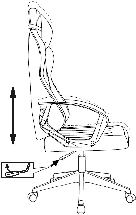 Кресло игровое Zombie 1, обивка: ткань, цвет: черный (ZOMBIE 1 BLACK) от магазина Buro.store
