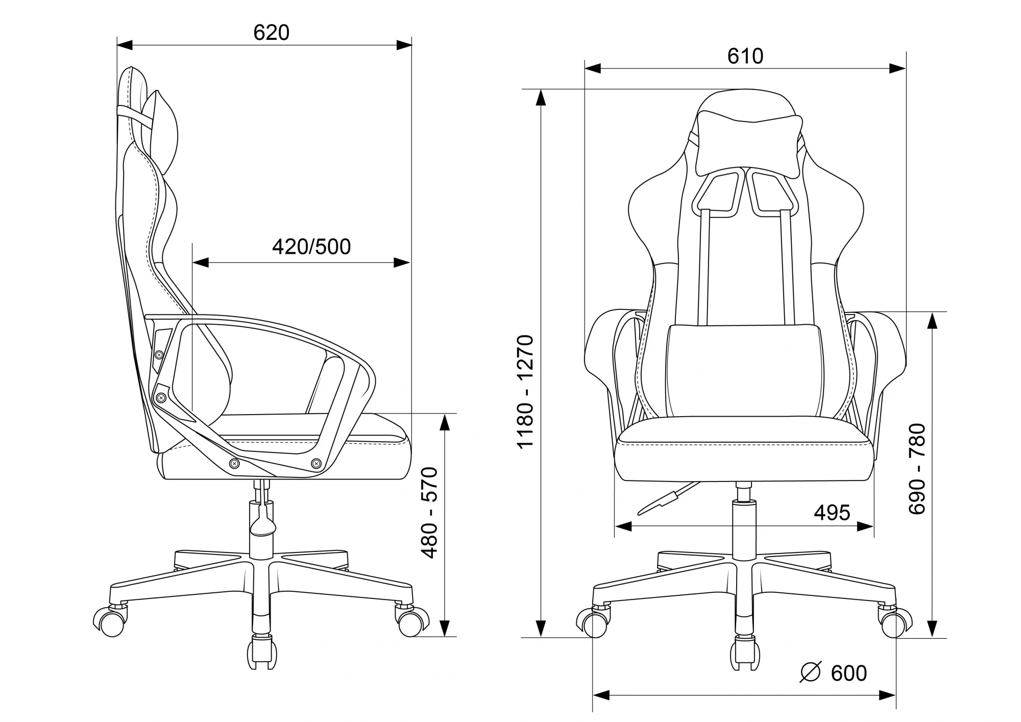 Кресло игровое Zombie 1, обивка: ткань, цвет: черный (ZOMBIE 1 BLACK) от магазина Buro.store