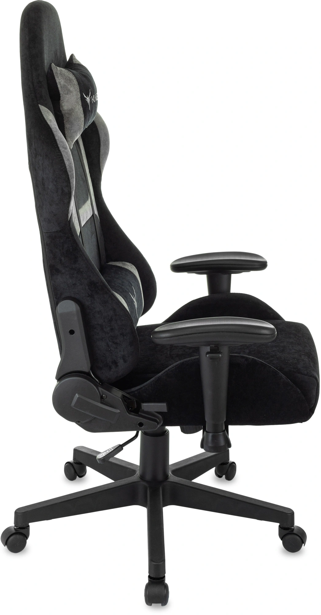 Кресло игровое Knight Flame, обивка: ткань, цвет: черный/серый (KNIGHT FLAME BGR) от магазина Buro.store