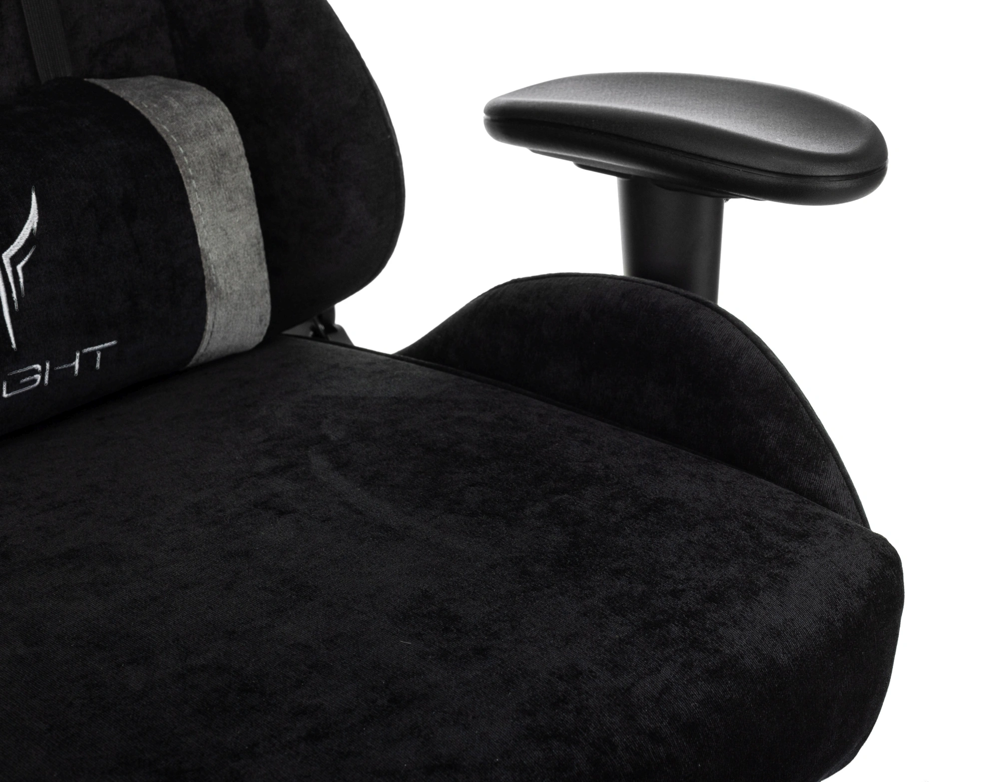 Кресло игровое Knight Flame, обивка: ткань, цвет: черный/серый (KNIGHT FLAME BGR) от магазина Buro.store