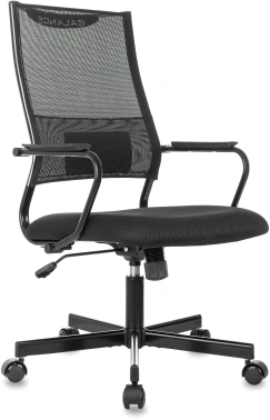 Кресло руководителя Бюрократ CH Balance, обивка: сетка/ткань, цвет: черный TW-11 (CH BALANCE B)