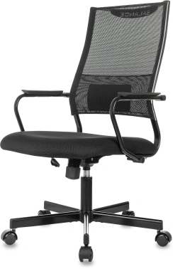 Кресло руководителя Бюрократ CH Balance, обивка: сетка/ткань, цвет: черный TW-11 (CH BALANCE B)