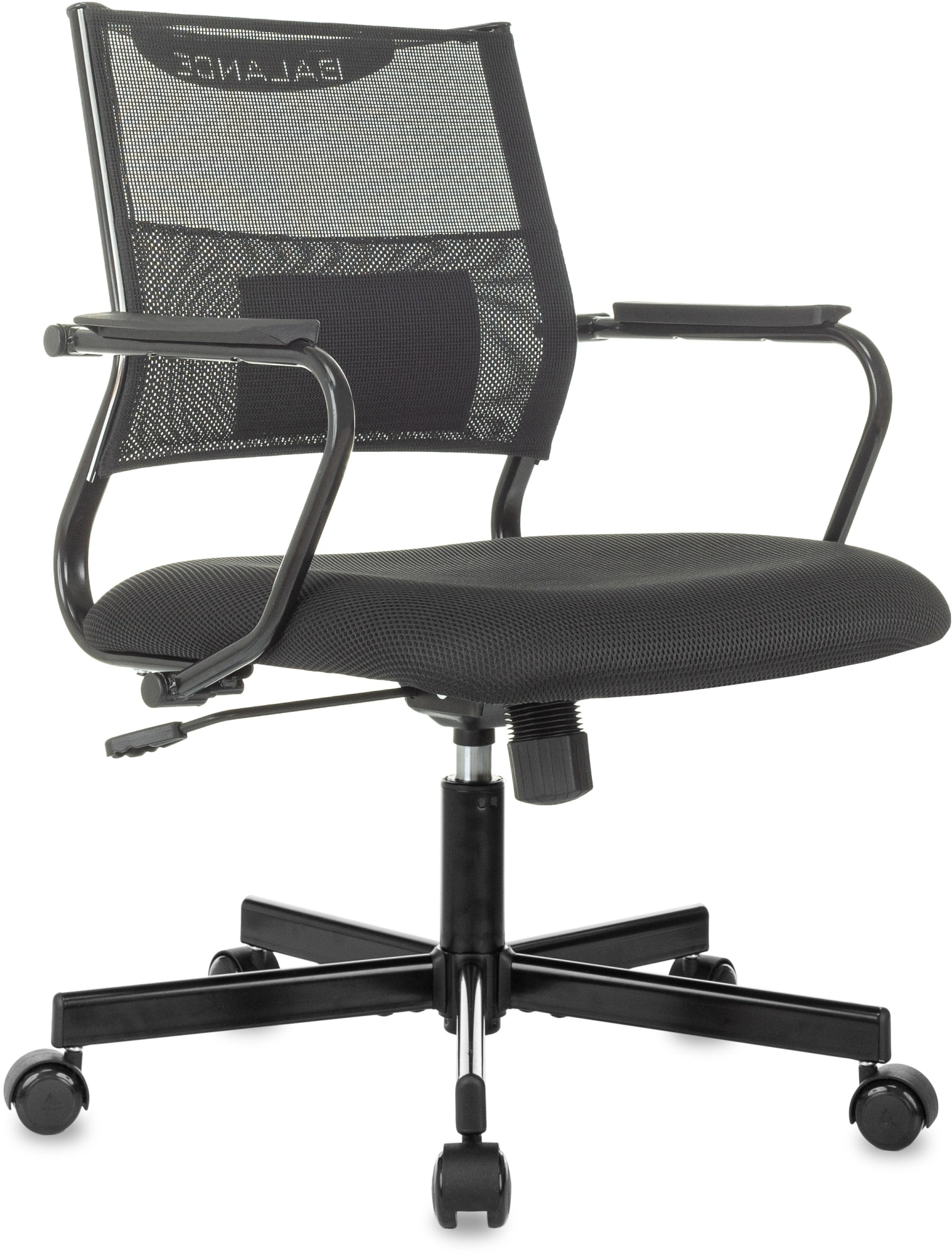 Кресло Бюрократ CH Balance-Low, обивка: сетка/ткань, цвет: черный TW-11 (CH BALANCE-LOW B) от магазина Buro.store