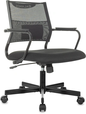 Кресло Бюрократ CH Balance-Low, обивка: сетка/ткань, цвет: черный TW-11 (CH BALANCE-LOW B)