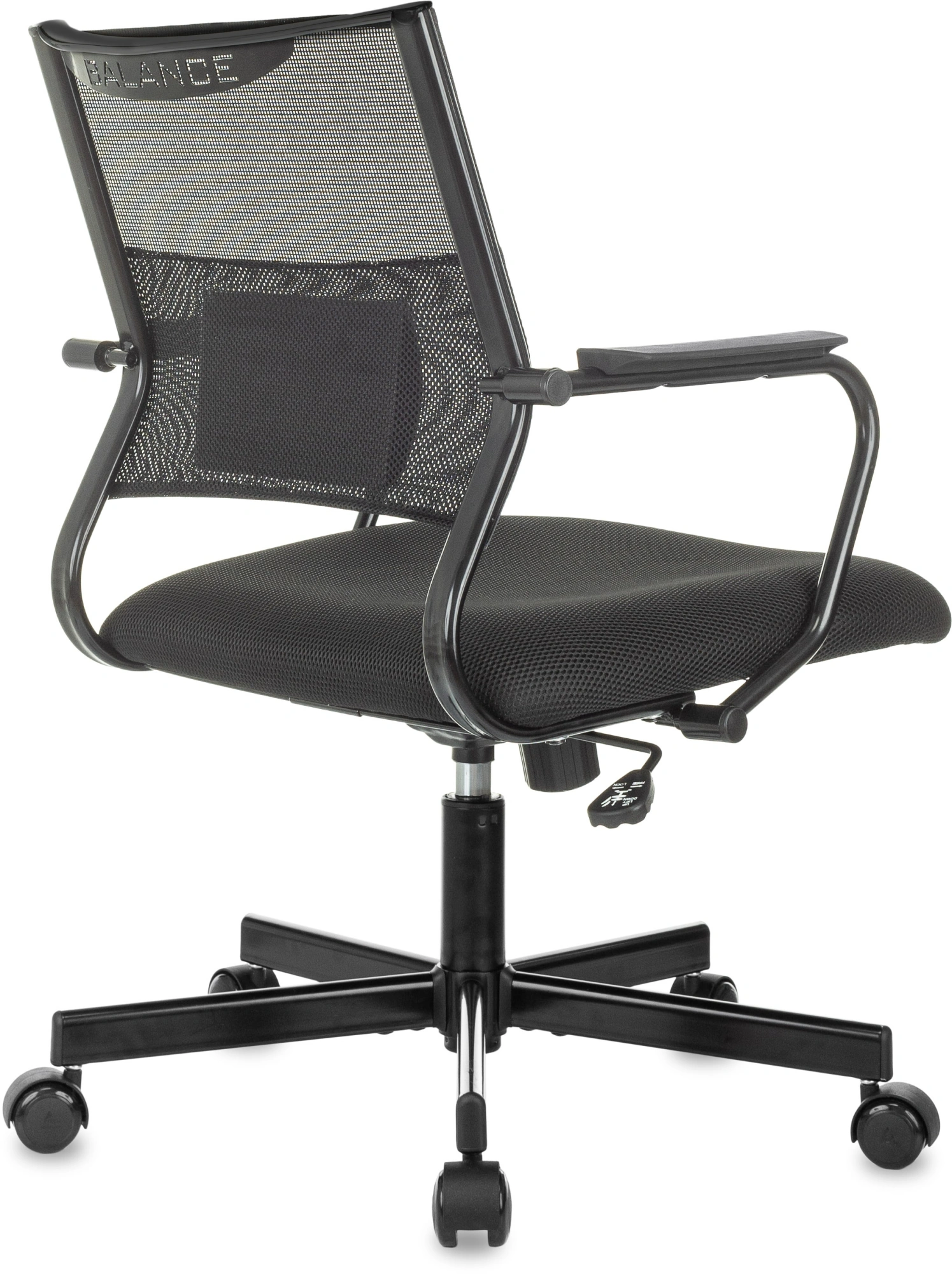 Кресло Бюрократ CH Balance-Low, обивка: сетка/ткань, цвет: черный TW-11 (CH BALANCE-LOW B) от магазина Buro.store