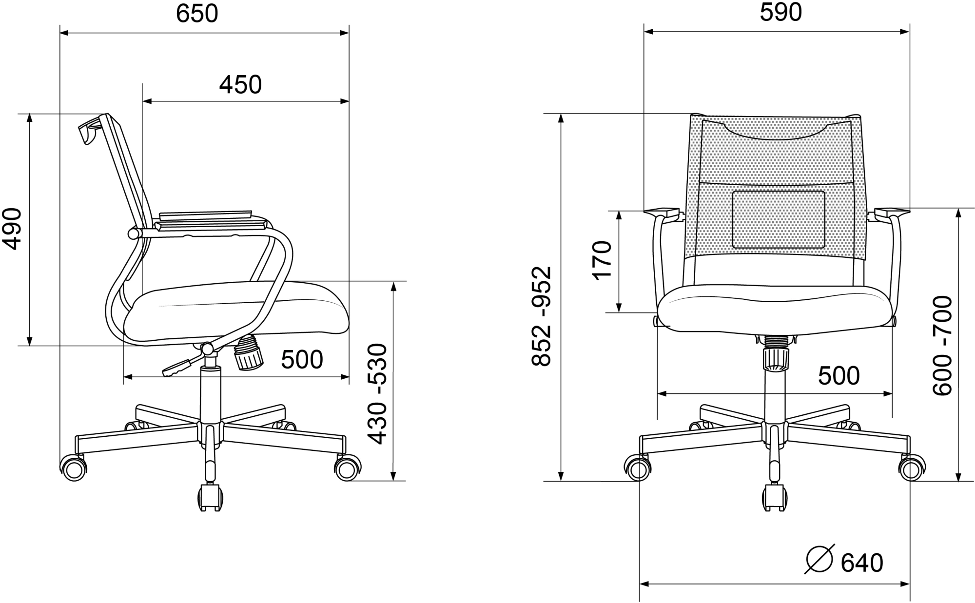 Кресло Бюрократ CH Balance-Low, обивка: сетка/ткань, цвет: черный TW-11 (CH BALANCE-LOW B) от магазина Buro.store