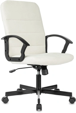 Кресло Бюрократ Triest, обивка: ткань, цвет: молочный (TRIEST FABRIC-VELV20)