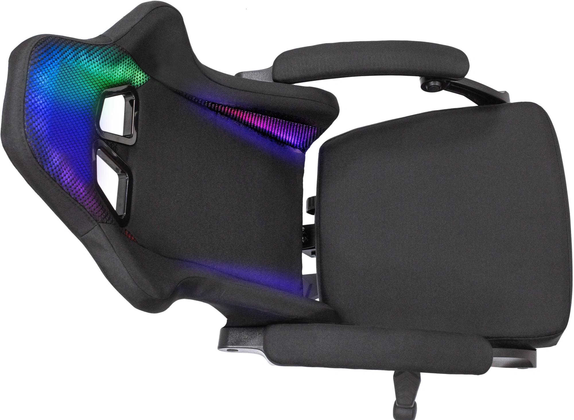 Кресло игровое Knight Wolf RGB, обивка: ткань, цвет: черный (KNIGHT WOLF RGB B) от магазина Buro.store