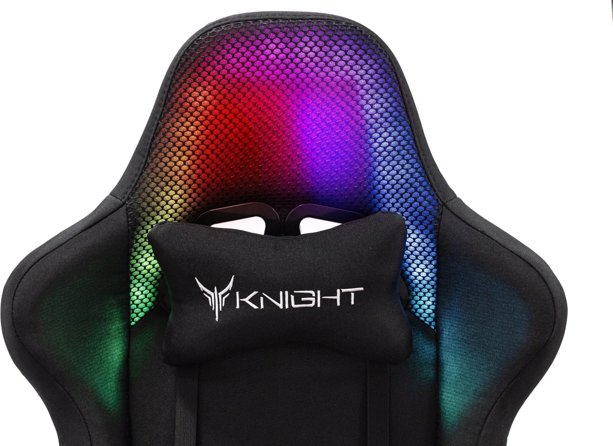 Кресло игровое Knight Wolf RGB, обивка: ткань, цвет: черный (KNIGHT WOLF RGB B) от магазина Buro.store
