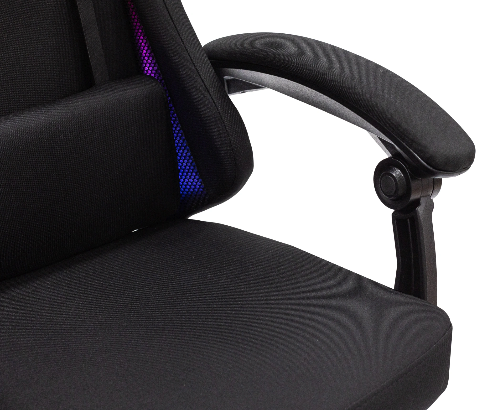 Кресло игровое Knight Wolf RGB, обивка: ткань, цвет: черный (KNIGHT WOLF RGB B) от магазина Buro.store