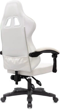 Кресло игровое Knight Wolf RGB, обивка: экокожа/сетка, цвет: белый (KNIGHT WOLF RGB WH)