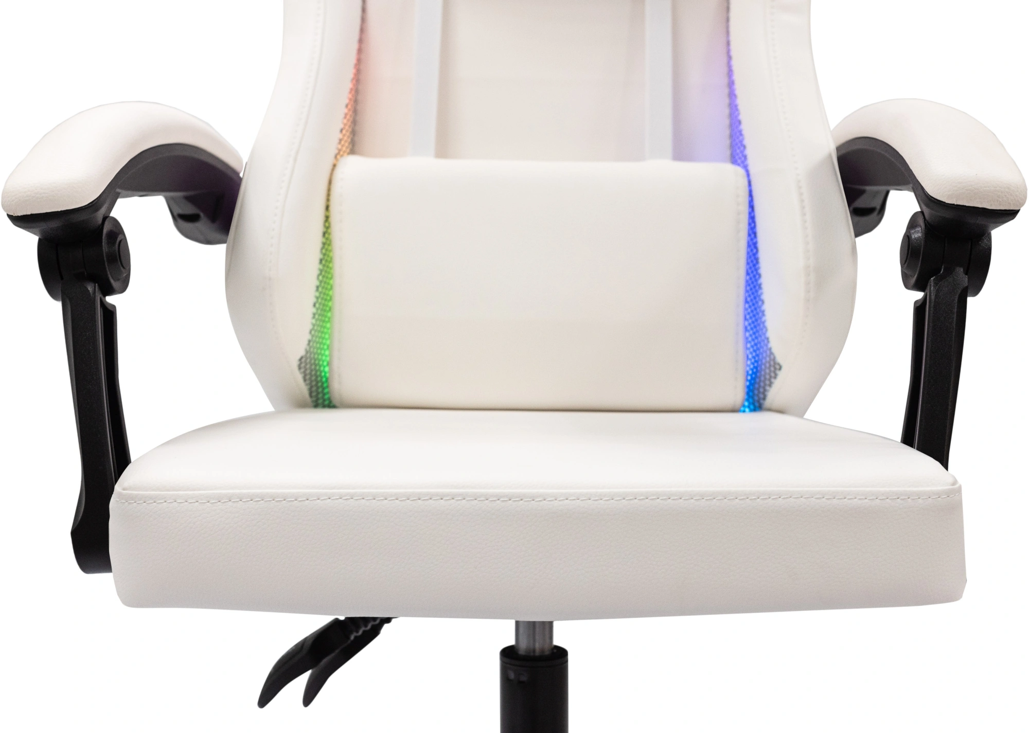 Кресло игровое Knight Wolf RGB, обивка: экокожа/сетка, цвет: белый (KNIGHT WOLF RGB WH) от магазина Buro.store