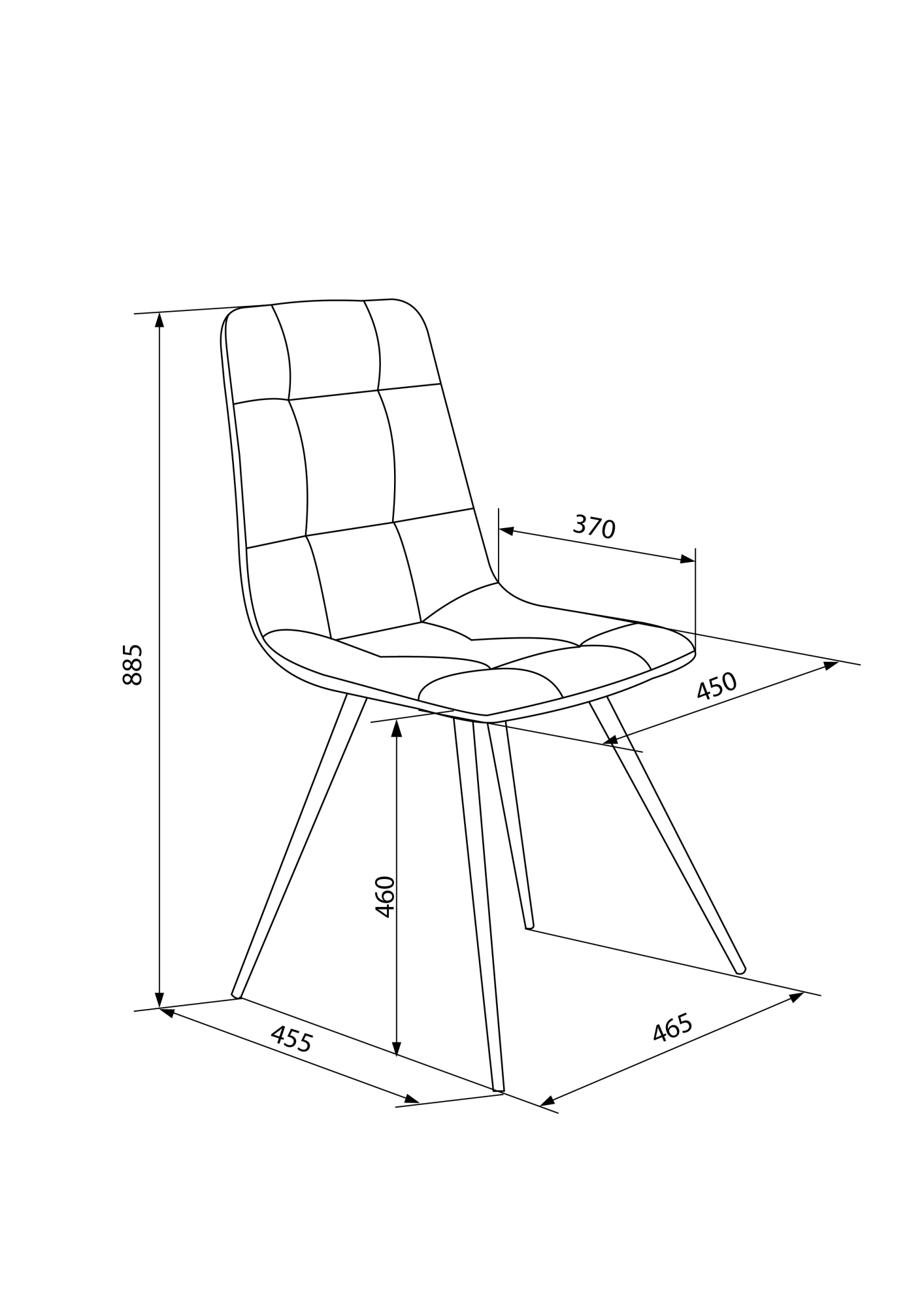 Стул Бюрократ CH-K1_4, обивка: ткань, цвет: зеленый, каркас: металл (ch-k1_1/hl30_4) от магазина Buro.store