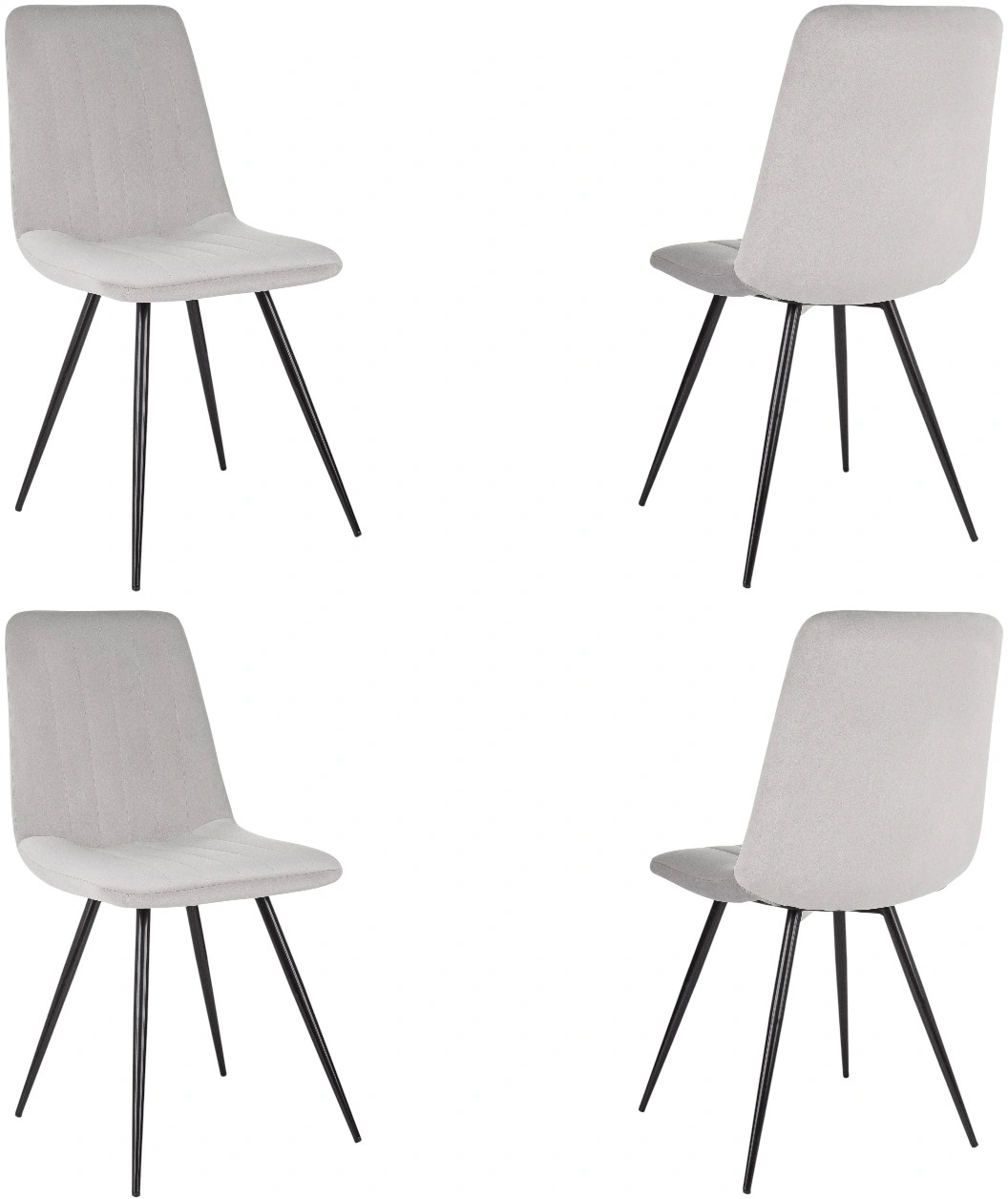 Стул Бюрократ CH-K6_4, обивка: ткань, цвет: светло-серый, каркас: металл (ch-k6_1/hl09_4) от магазина Buro.store