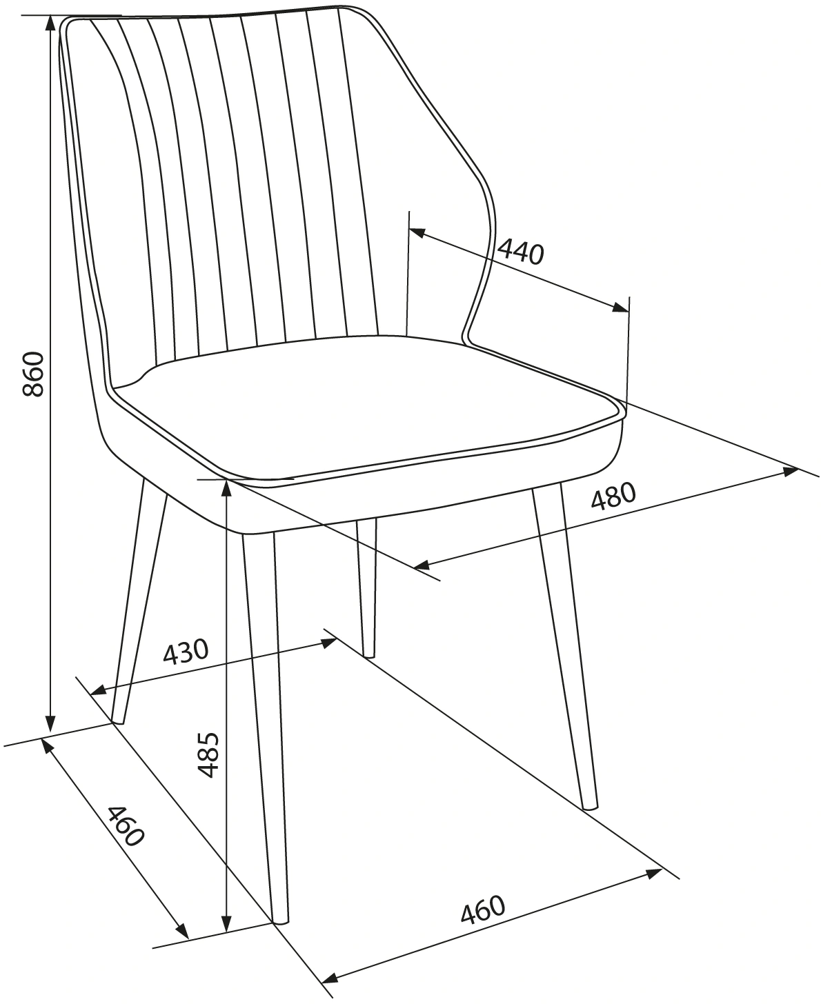 Стул Бюрократ CH-K5, обивка: ткань, цвет: темно-серый, каркас: металл (ch-k5_1/hl18) от магазина Buro.store