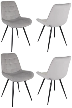 Стул Бюрократ CH-K2_4, обивка: ткань, цвет: светло-серый, каркас: металл (ch-k2_1/hl09_4)