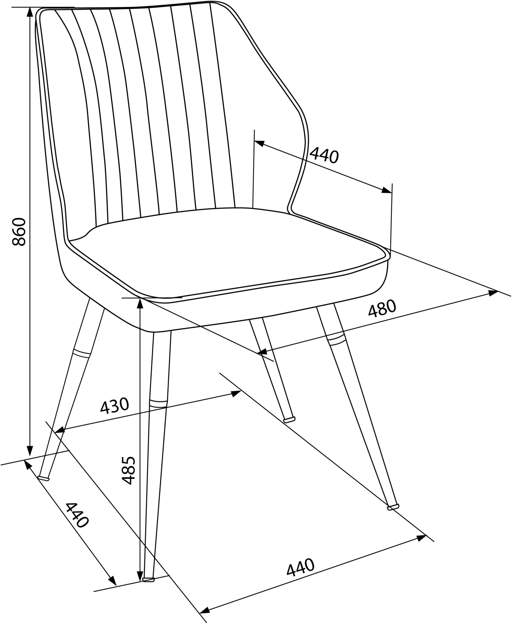 Стул Бюрократ CH-K5_SP_2, обивка: ткань, цвет: темно-серый, каркас: металл (ch-k5_1/sp/hl18_2) от магазина Buro.store