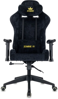 Кресло игровое Zombie 51, обивка: ткань, цвет: черный (ZOMBIE 51 B)