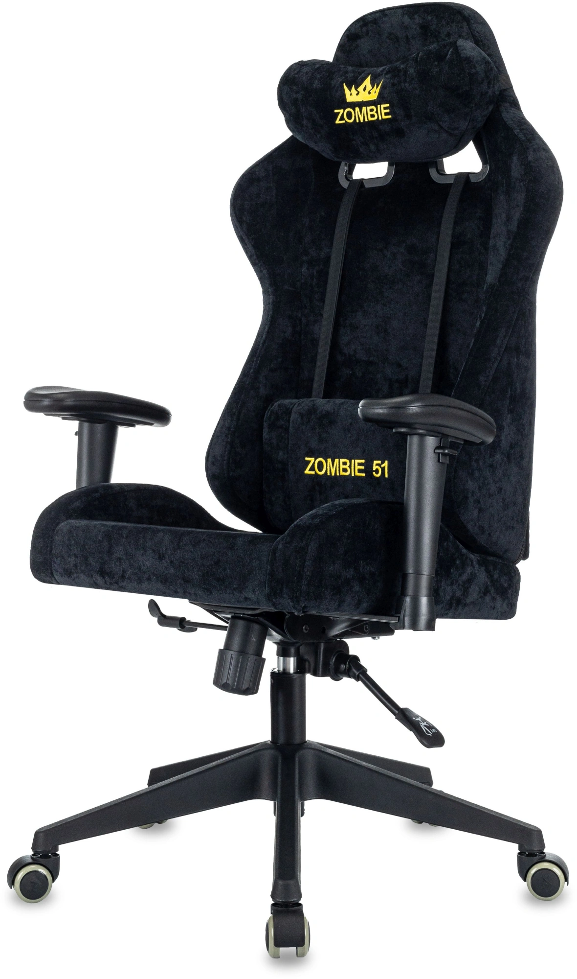 Кресло игровое Zombie 51, обивка: ткань, цвет: черный (ZOMBIE 51 B) от магазина Buro.store