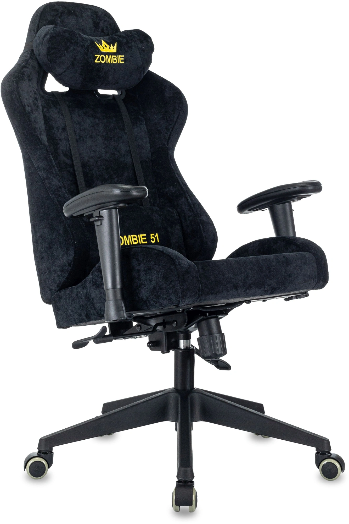 Кресло игровое Zombie 51, обивка: ткань, цвет: черный (ZOMBIE 51 B) от магазина Buro.store