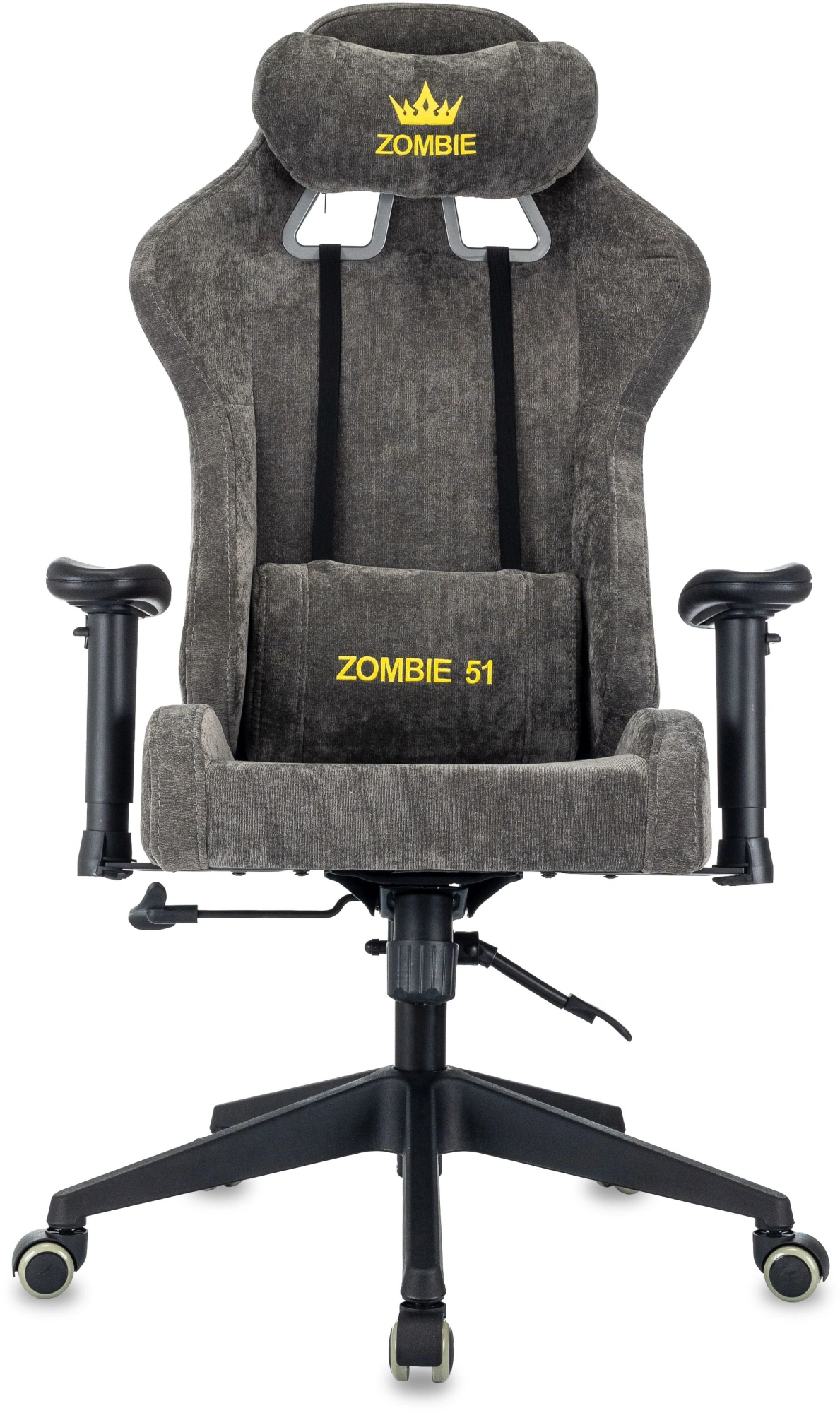 Кресло игровое Zombie 51, обивка: ткань, цвет: серый (ZOMBIE 51 GR) от магазина Buro.store