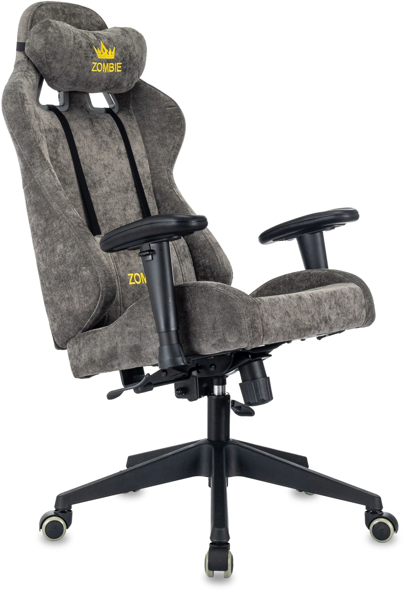 Кресло игровое Zombie 51, обивка: ткань, цвет: серый (ZOMBIE 51 GR) от магазина Buro.store