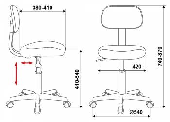Кресло Бюрократ CH-1201NX, обивка: ткань, цвет: черный (CH-1201NX/BLACK)