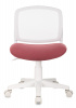 Кресло детское Бюрократ CH-W296NX, обивка: сетка/ткань, цвет: белый/розовый 26-31 (CH-W296NX/26-31) от магазина Buro.store