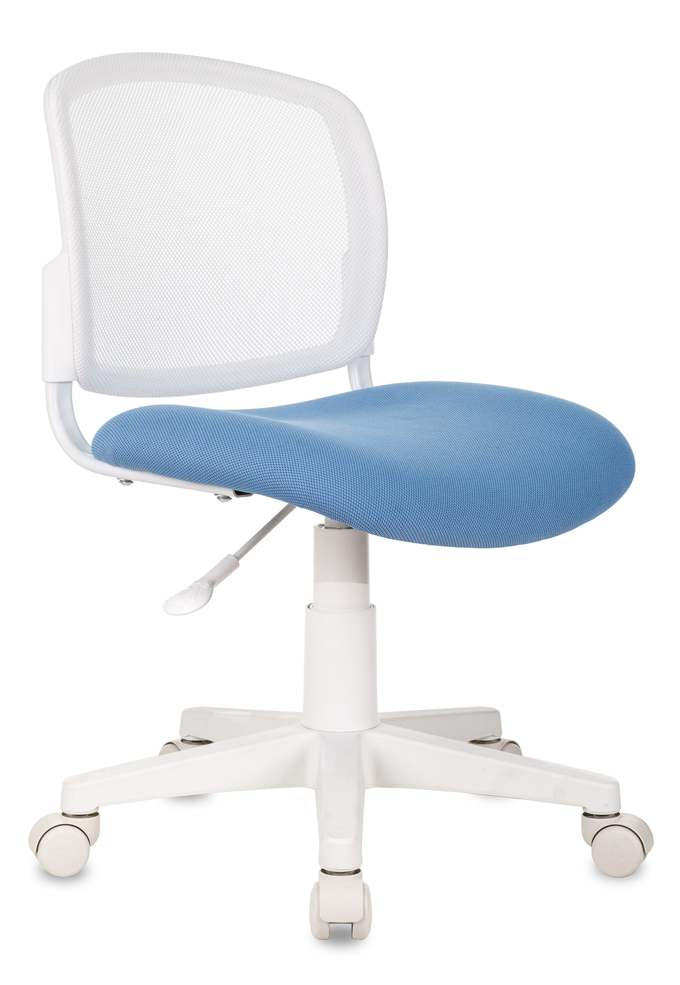 Кресло детское Бюрократ CH-W296NX, обивка: сетка/ткань, цвет: белый/голубой 26-24 (CH-W296NX/26-24) от магазина Buro.store