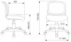 Кресло детское Бюрократ CH-W296NX, обивка: сетка/ткань, цвет: белый/голубой 26-24 (CH-W296NX/26-24) от магазина Buro.store