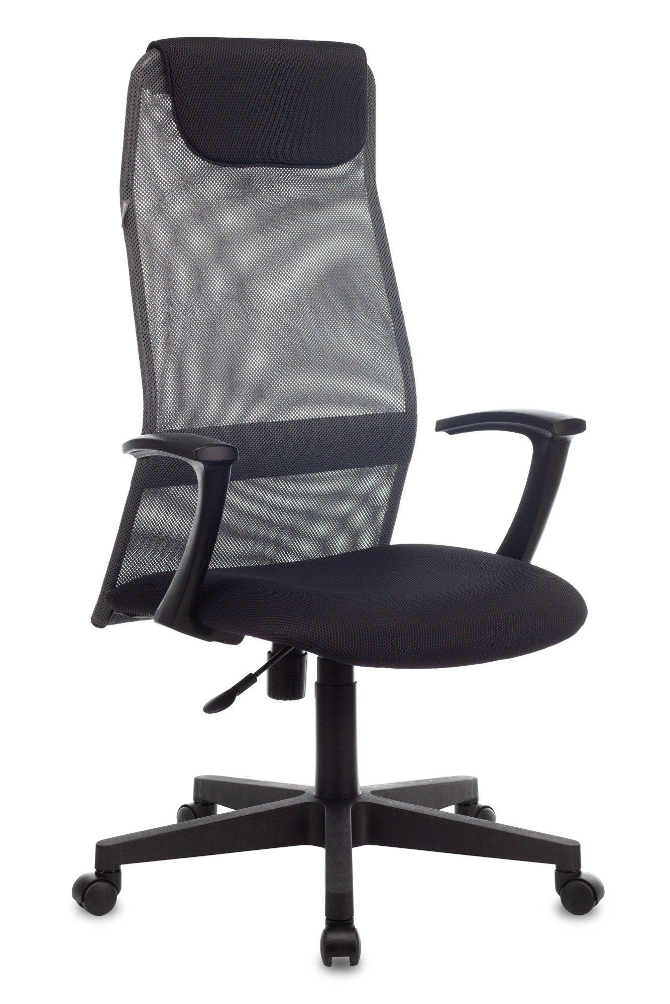 Кресло руководителя Бюрократ KB-8, обивка: сетка/ткань, цвет: темно-серый TW-12 (KB-8/DG/TW-12) от магазина Buro.store