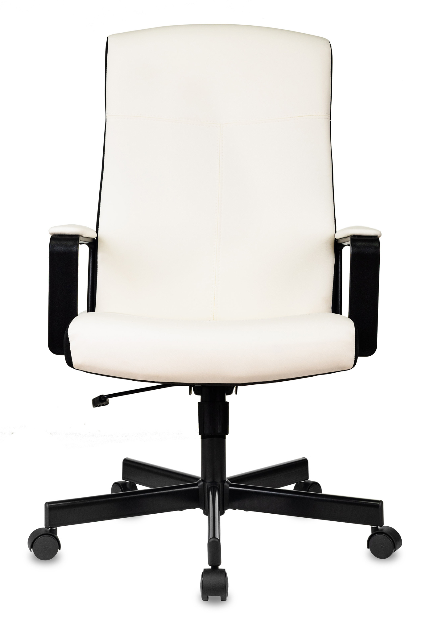 Кресло руководителя Бюрократ DOMINUS, обивка: эко.кожа, цвет: белый/черный (DOMINUS-WH) от магазина Buro.store