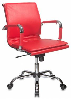 Кресло руководителя Бюрократ Ch-993-Low, обивка: эко.кожа, цвет: красный (CH-993-LOW/RED)
