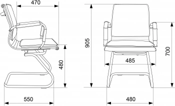 Кресло Бюрократ CH-993-Low-V, обивка: сетка, цвет: черный M01 (CH-993-LOW-V/M01)