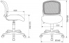 Кресло Бюрократ CH-296NX, обивка: сетка/ткань, цвет: темно-серый/серый Neo Grey (CH-296/DG/15-48) от магазина Buro.store